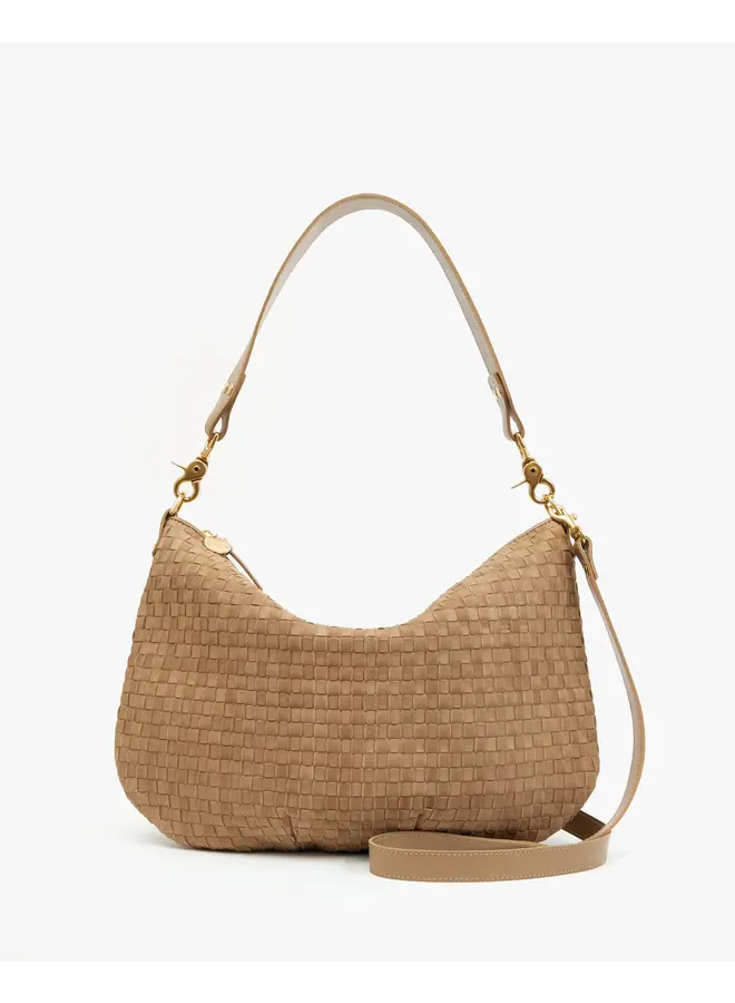 Moyen Messenger - Clay Nappa & Suede Woven Checker