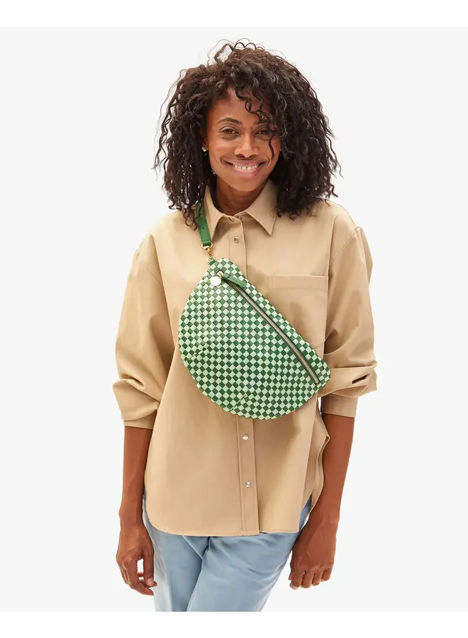 Grande Fanny - Fern & Mist Woven Checkered