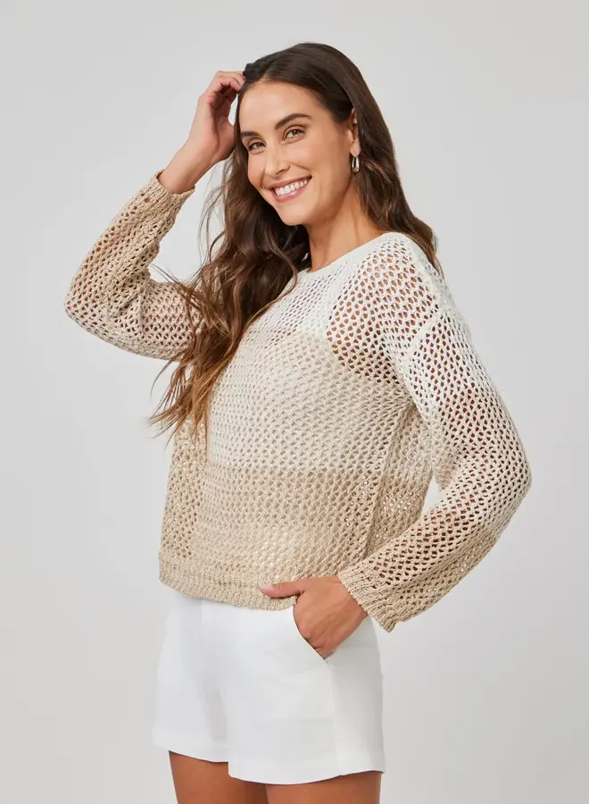Relaxed Dropped Shoulder Sweater Khaki