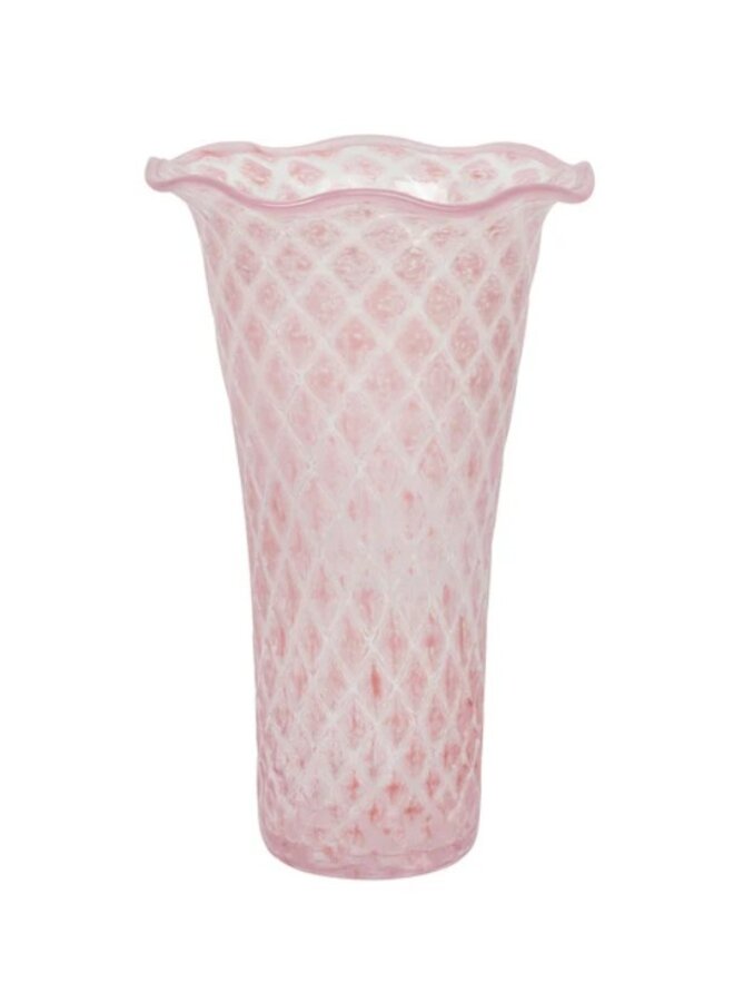 Trellis 9" Flared Vase - Blush