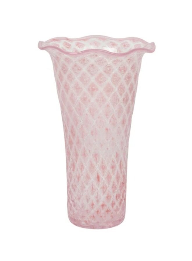 Trellis 9" Flared Vase - Blush