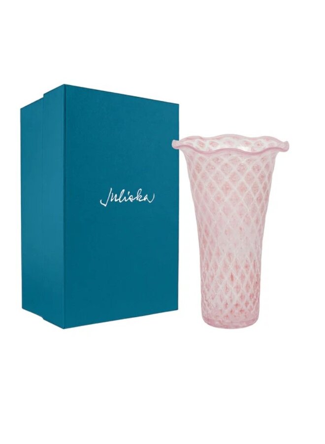 Trellis 9" Flared Vase - Blush