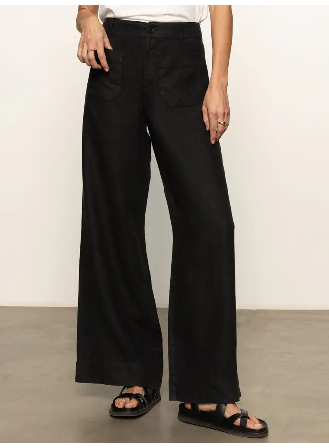The Linen Marine Wide Leg Pant -