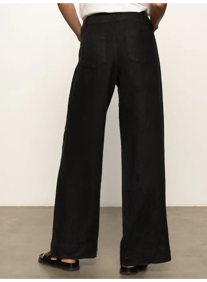 The Linen Marine Wide Leg Pant -