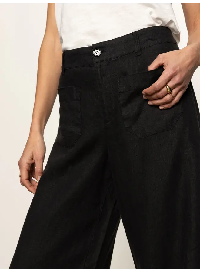 The Linen Marine Wide Leg Pant -