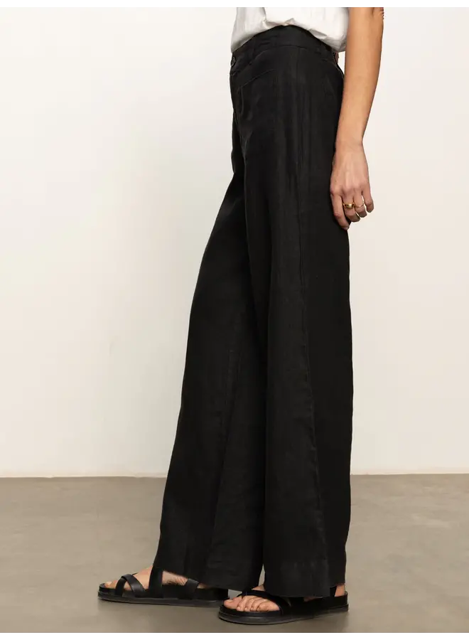 The Linen Marine Wide Leg Pant -