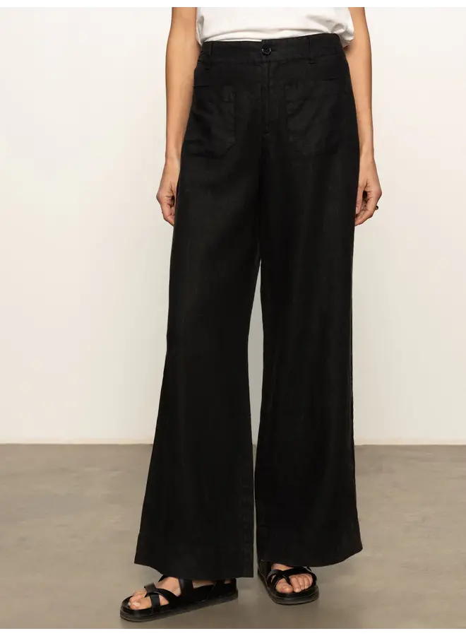The Linen Marine Wide Leg Pant -
