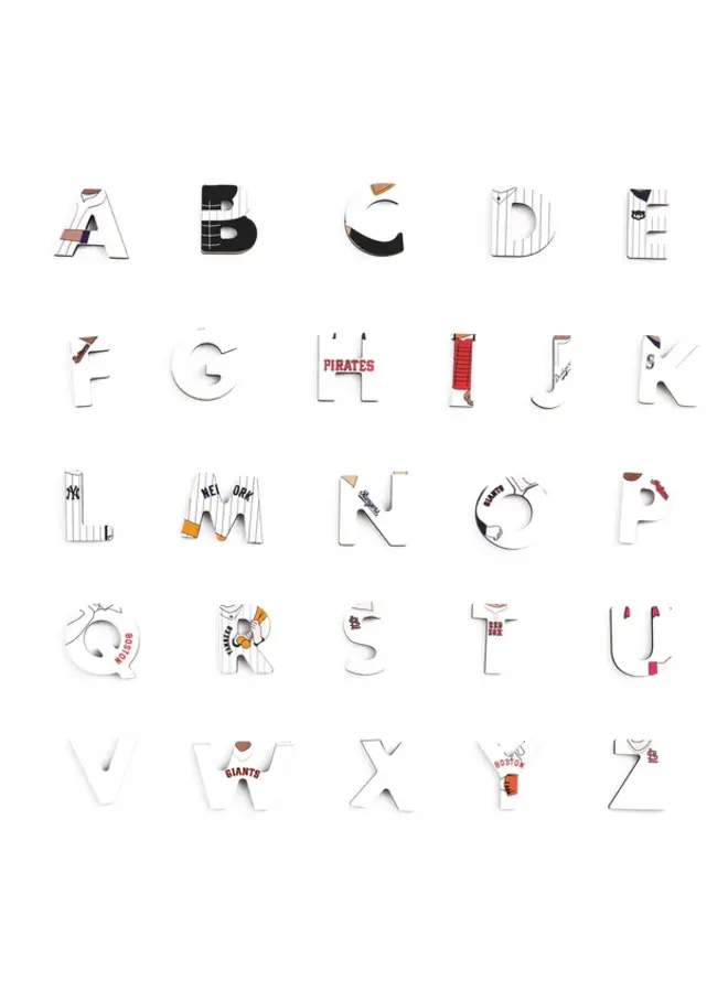 Baseball Legends Wooden Alphabet Puzzle