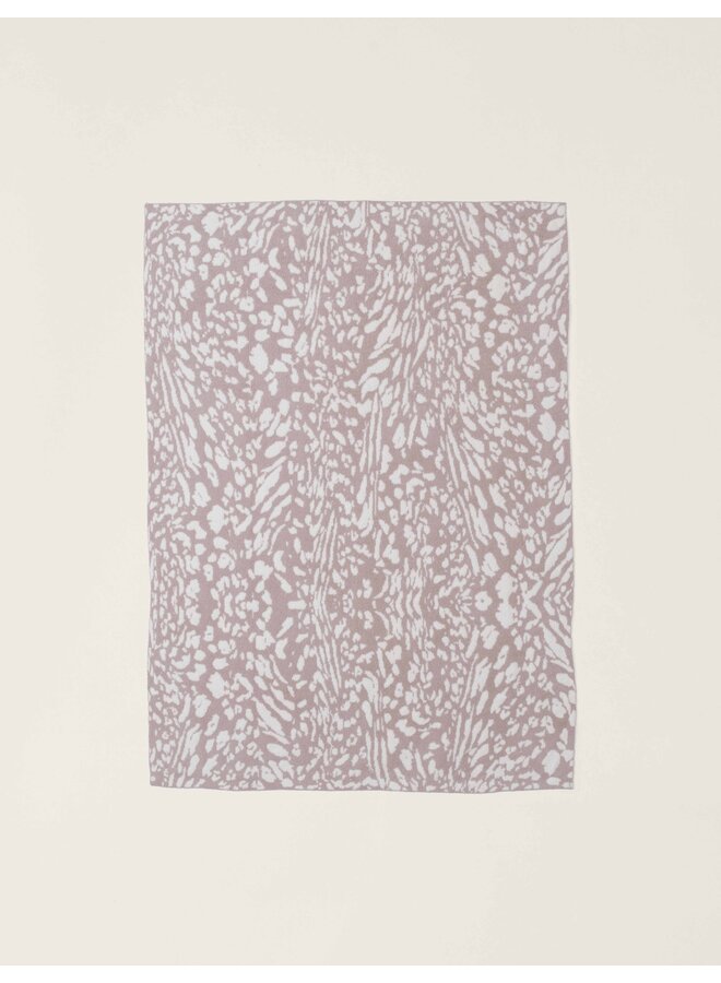 CozyChic Fauna Leopard Throw - Dusty Mauve/Cream - 54"x72"
