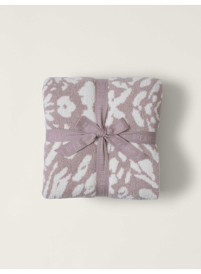 CozyChic Fauna Leopard Throw - Dusty Mauve/Cream - 54"x72"