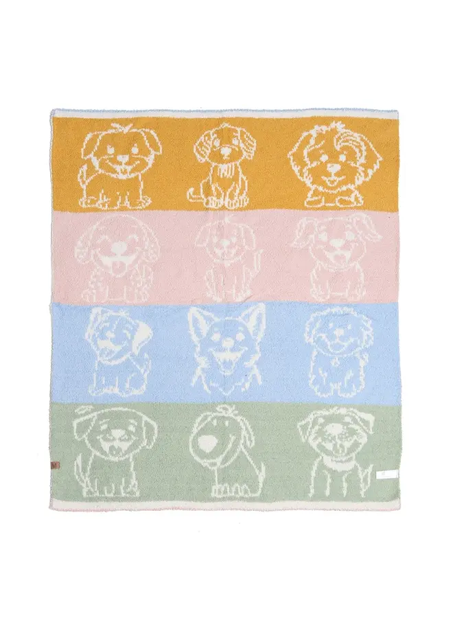 Child's Multi Puppy Pattern Throw Blanket