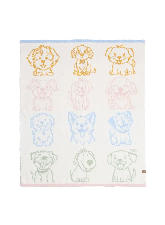 Child's Multi Puppy Pattern Throw Blanket
