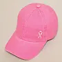 Breast Cancer Awareness Ribbon Baseball Cap - Hot Pink