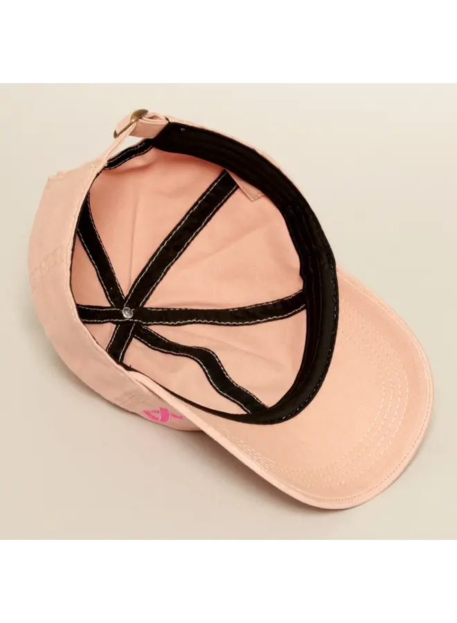 Breast Cancer Awareness Ribbon Baseball Cap - Dusty Pink