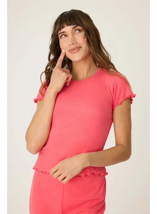 Tropical Dreams SS Tee Raspberry
