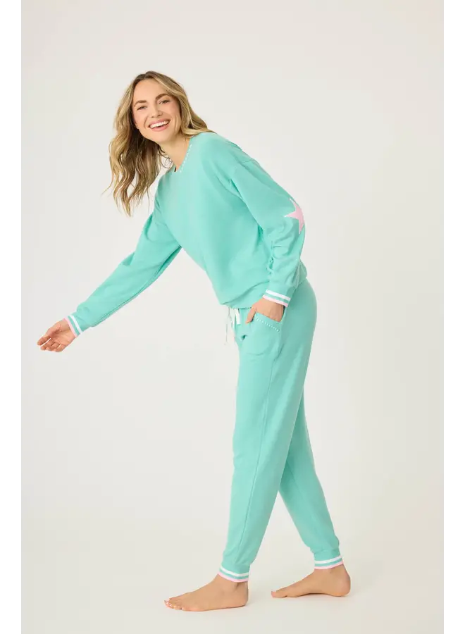 Written in the Stars Banded Pant Aquamarie