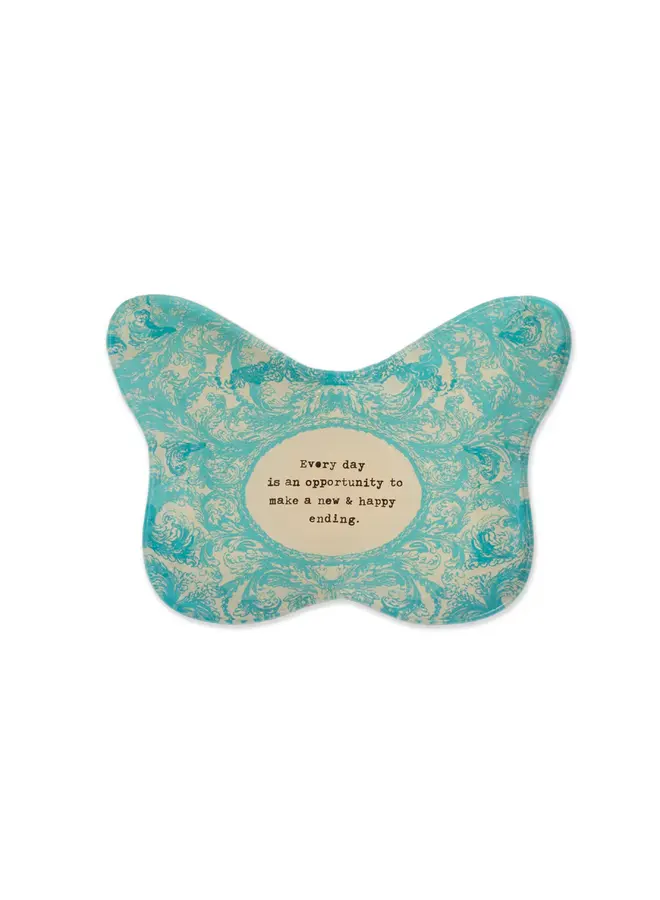 Every Day Is An Opportunity Small Butterfly Decoupage Plate