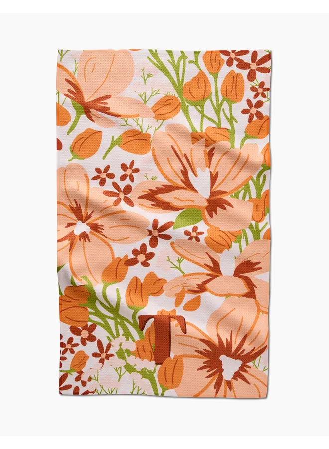 Monogram Floral Tea Towel