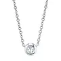 14KWG Diamond Bezel Necklace (0.10ct)