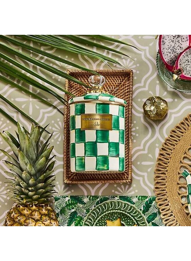 Emerald Check Medium Canister