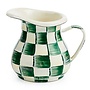 Emerald Check Enamel Creamer