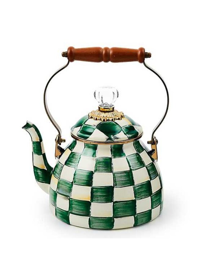 Emerald Check 2 Quart Tea Kettle