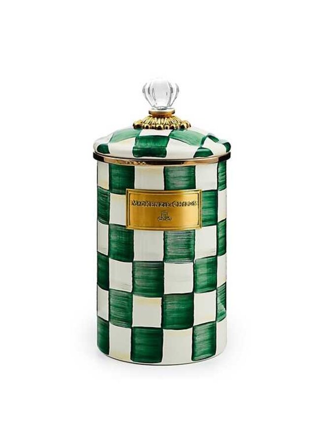 Emerald Check Large Canister