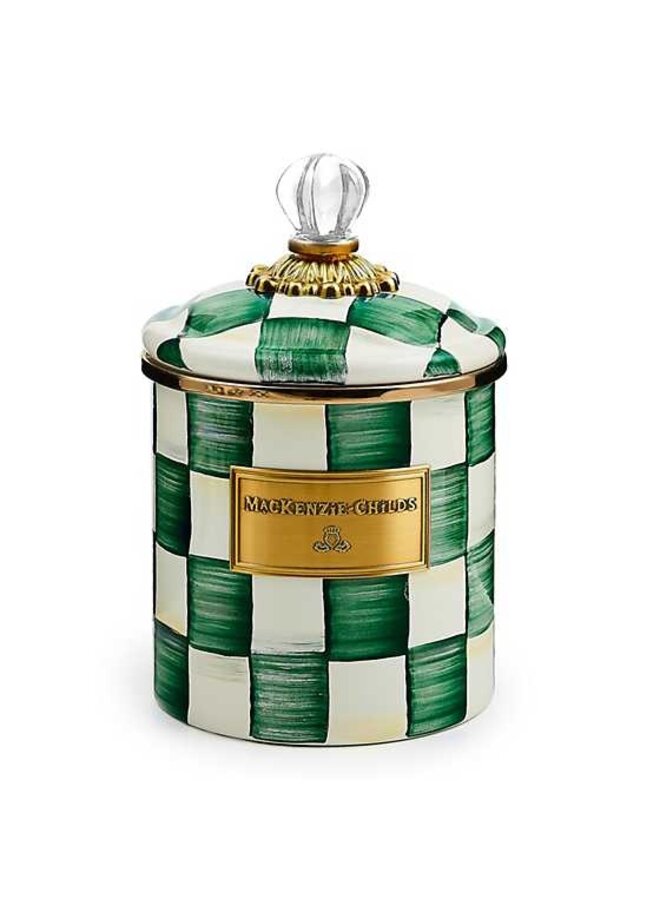 Emerald Check Small Canister
