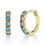 14K Yellow Gold Opal Huggie Earrings (.25 ct)