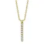 14K Yellow Gold and Diamond Bar Necklace (.11ct)