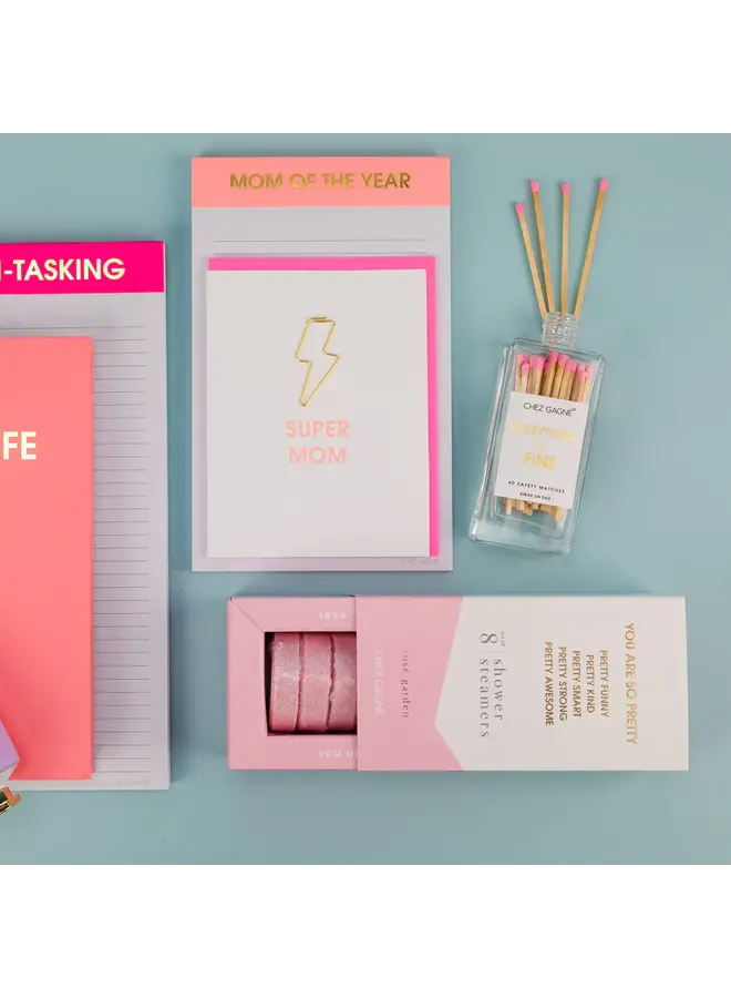 Everything is Fine Glass Bottle Matches (Light Pink)