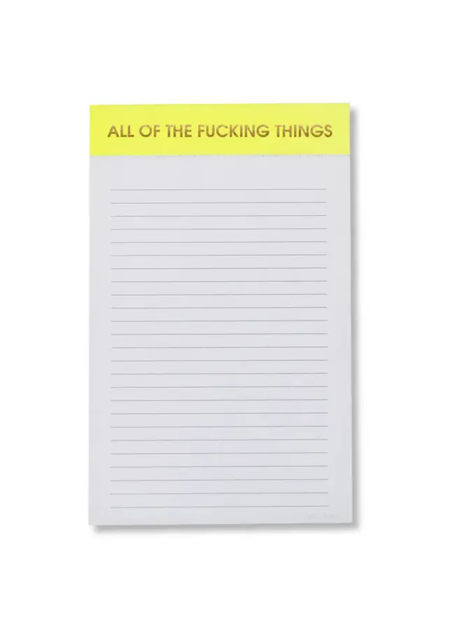 All The Fucking Things Notepad