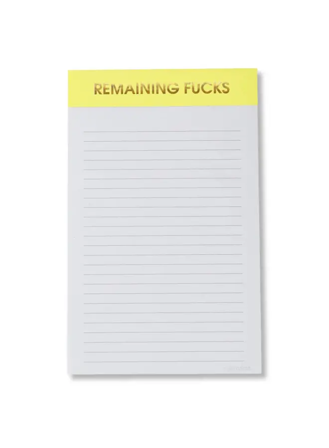 Remaining Fucks Notepad