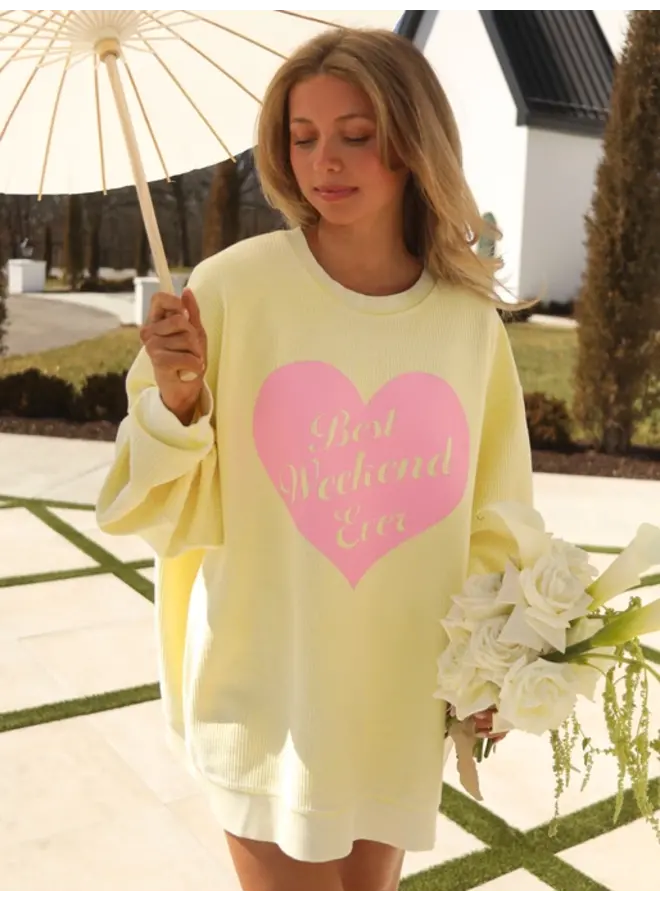 Best Weekend Ever Cord Long Sleeve Tee