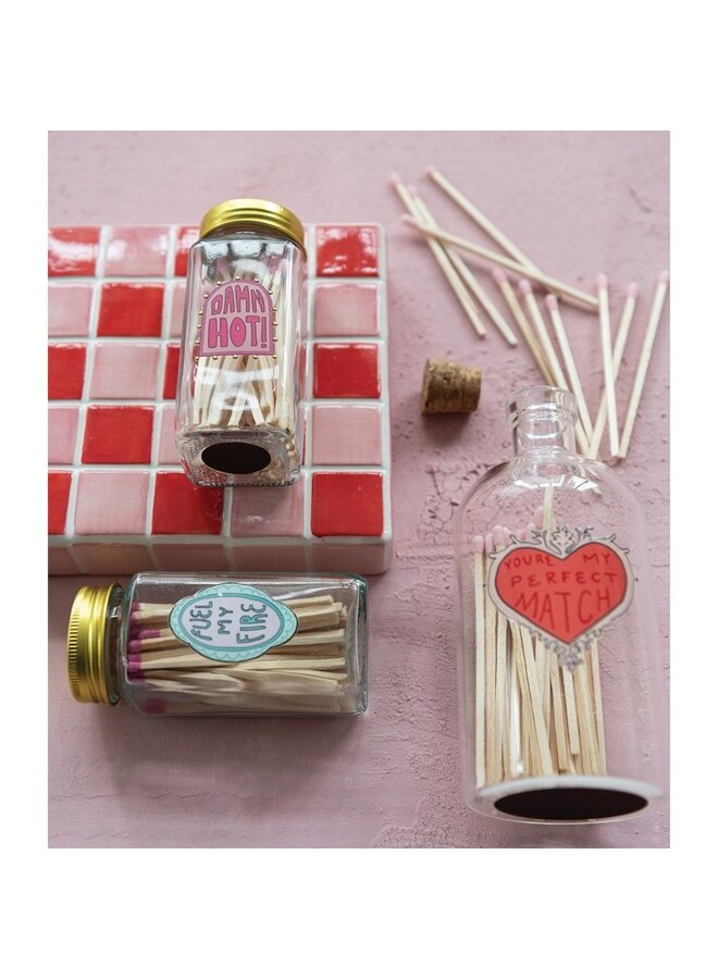 Glass Match Bottle -