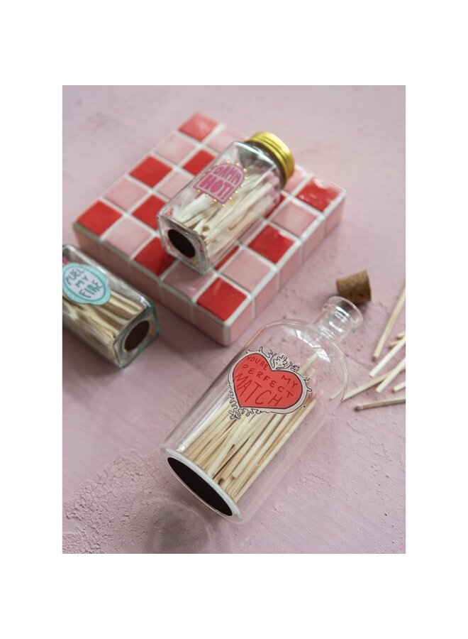 Glass Match Bottle -