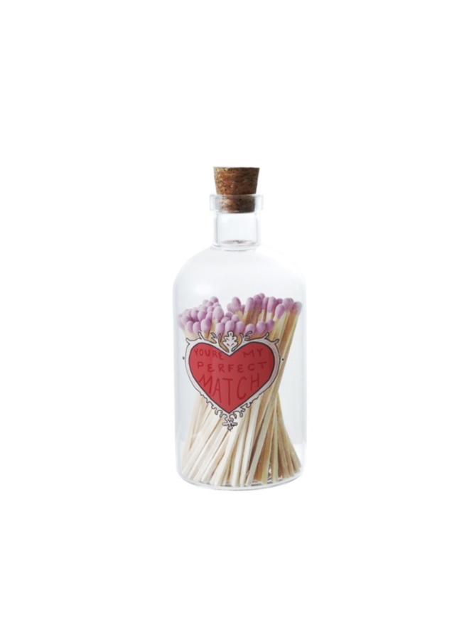 Glass Match Bottle -
