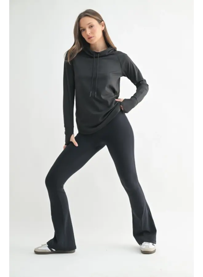 Venice High Waist Flare Leggings - Black -