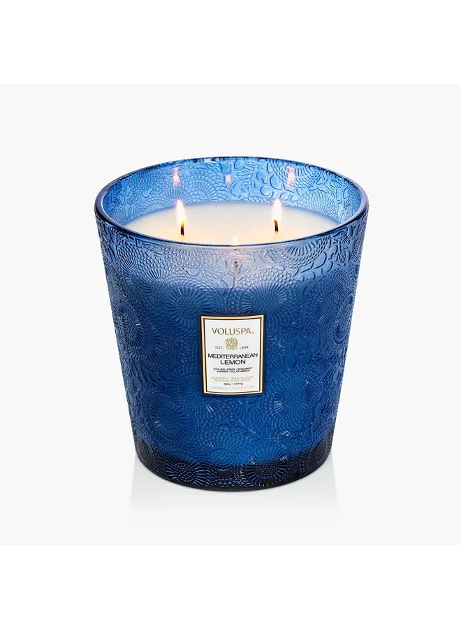 Mediterranean Lemon 3 Wick Hearth Candle