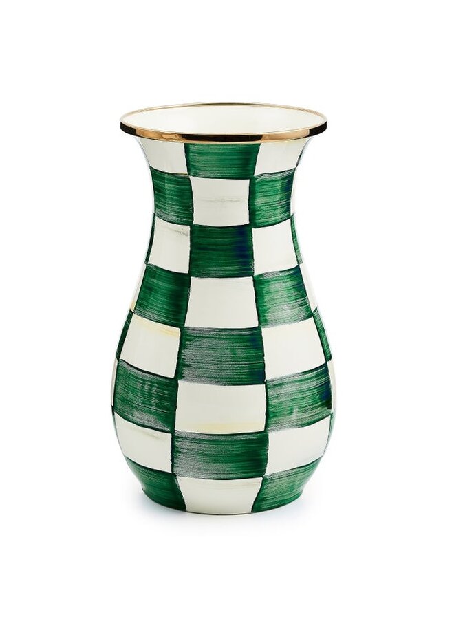 Emerald Check Tall Vase