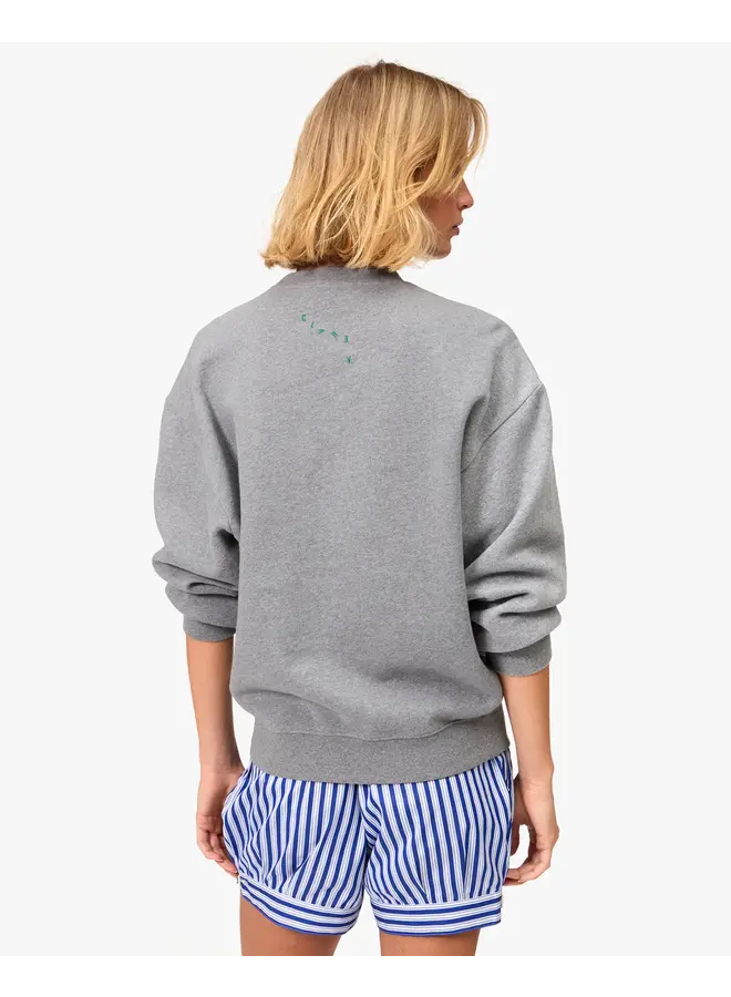 Grey Oversized Sweatshirt - Green Ciao