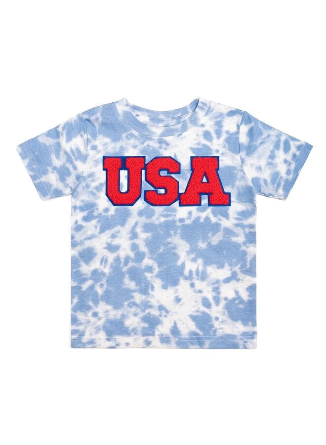 Kids' USA Patch Tie Dye Tee -