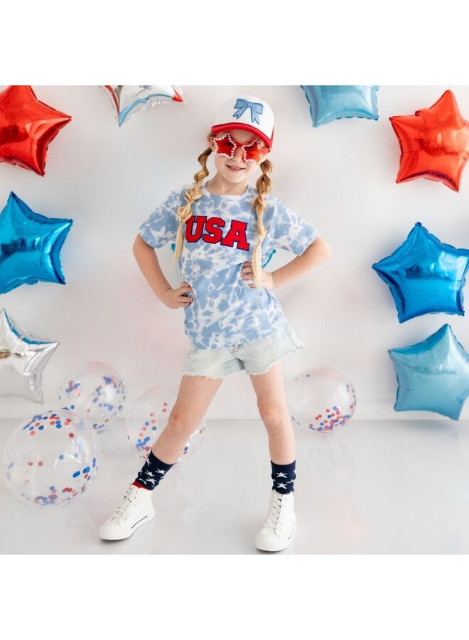 Kids' USA Patch Tie Dye Tee -