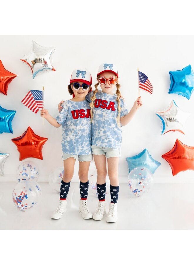 Kids' USA Patch Tie Dye Tee -