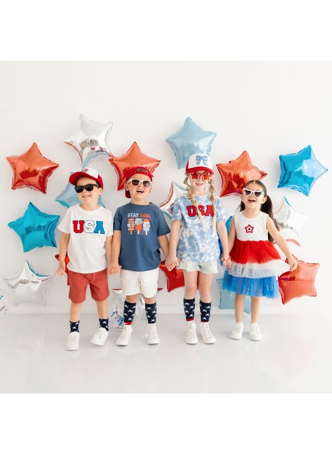Kids' USA Patch Tie Dye Tee -