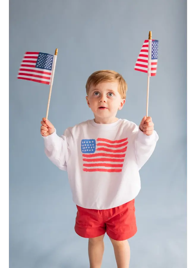 Kids Watercolor Flag Sweatshirt -