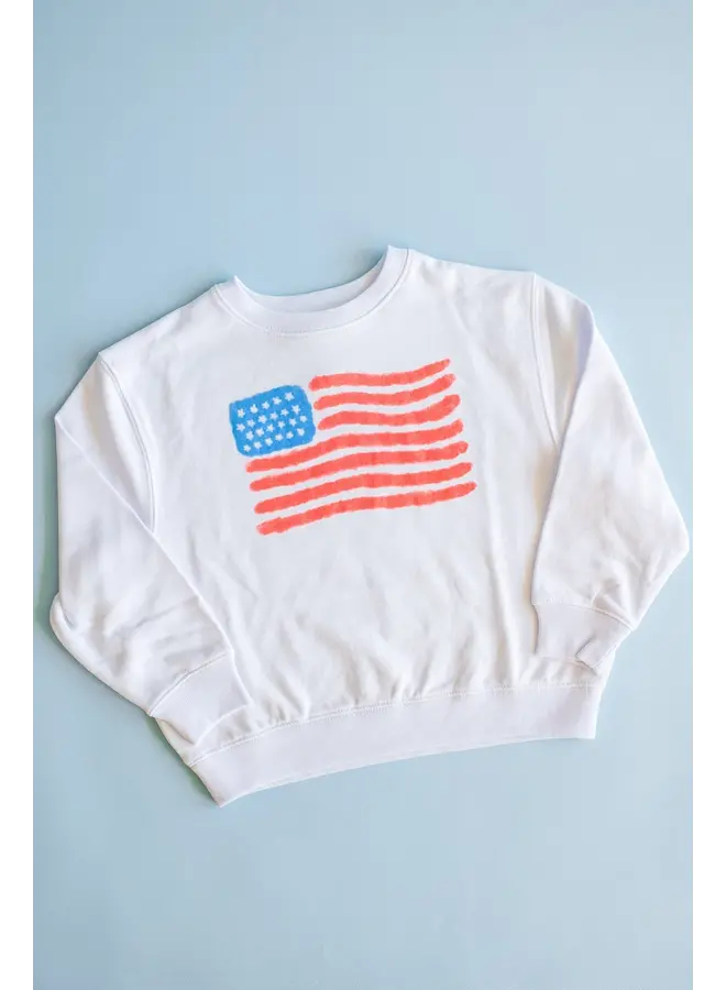 Kids Watercolor Flag Sweatshirt -