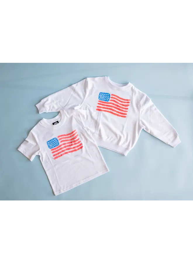 Kids Watercolor Flag Sweatshirt -