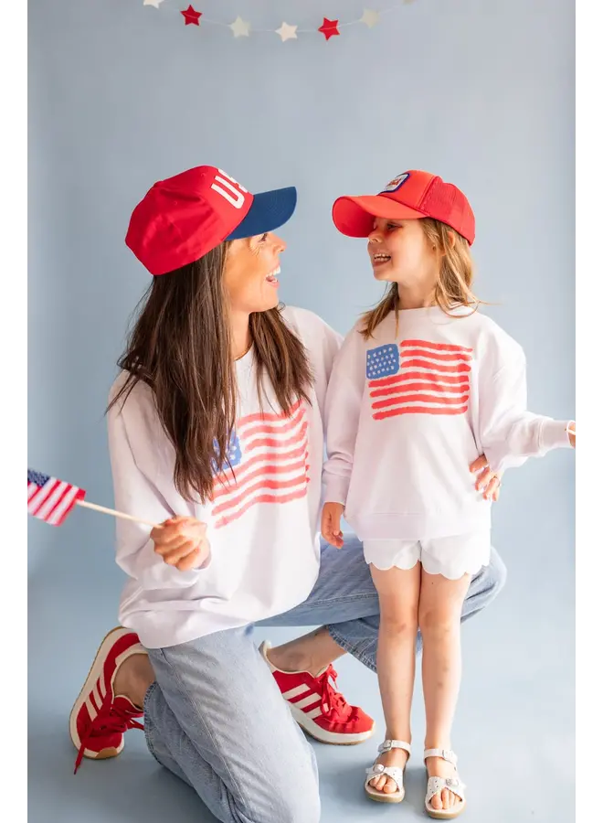 Kids Watercolor Flag Sweatshirt -