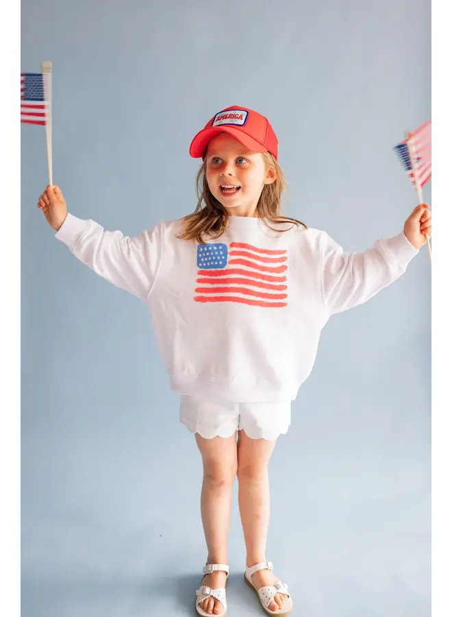 Kids Watercolor Flag Sweatshirt -